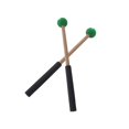 thumbnail image 2 of 2 mazos de goma para percusión, baquetas musicales de 8,6 pulgadas, Verde, 2 of 9