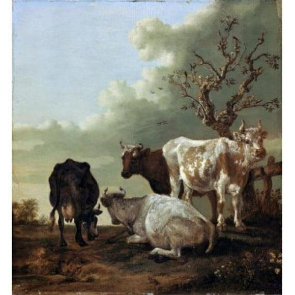 Posterazzi SAL9003361 Cows in Pasture Paulus Potter 1625-1654 Dutch Poster Print - 18 x 24 in.