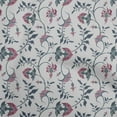 thumbnail image 1 of oneOone Silk Tabby Pink Fabric Jacobean Floral Sewing Material Print Fabric By The Yard 42 Inch Wide, 1 of 4