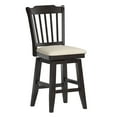 thumbnail image 5 of Weston Home Sheena Farmhouse Square Swivel Slat Back 29" Counter Height Stool, Antique Black, 5 of 6