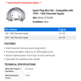 thumbnail image 2 of Spark Plug Wire Set - Compatible with 1959 - 1965 Chevy Impala 1960 1961 1962 1963 1964, 2 of 2