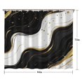 thumbnail image 5 of Black White Gold Marble Pattern Shower Curtain 84"x72" ,Bathroom Decorative Shower Curtains Set with 12 Hooks,Modern Waterproof Washable Shower Curtain, 5 of 6