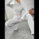 thumbnail image 5 of Conjunto de Pijama de Larga para Mujer, Conjunto de Pijama Informal de 2 Piezas, Ropa de Dormir de Otoño Gris XS, 5 of 9