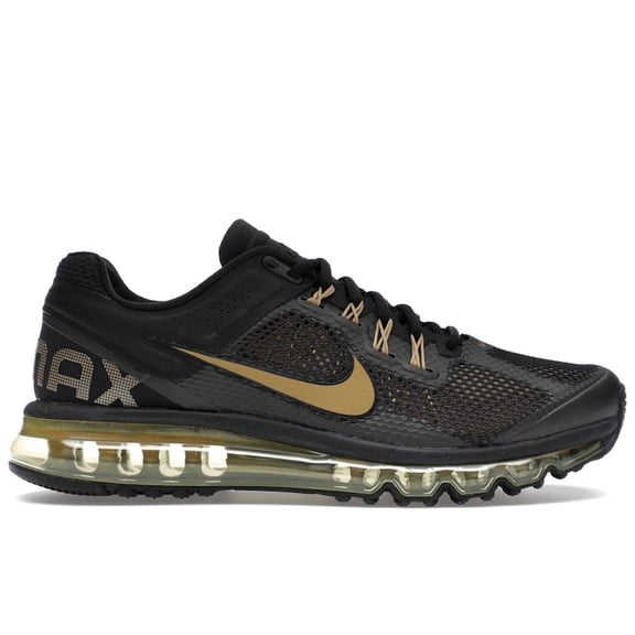 Nike Men's Air Max 2013 Black Flat Gold Running Shoes, from StockX