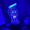 thumbnail image 3 of Luz nocturna LED 3D Toradoras Kushiedas Minori que cambia de color, 3 of 4