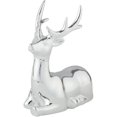 thumbnail image 2 of Ceramic Resting Deer Tabletop Decor - Silver, Medium, 2 of 2