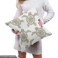 thumbnail image 5 of Ambesonne Turtle Fabric by the Yard Upholstery, Animal Along Floral Drawings, 5 Yards, Dark Rosewood and White, 5 of 5