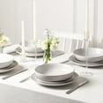 thumbnail image 2 of Earth & Clay Mia 12-Piece Dinnerware Set Stoneware, White, 2 of 8