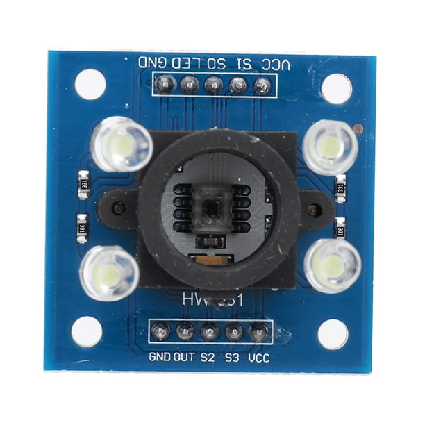 Módulo de sensor de reconocimiento de color GY-31 TCS230 con luz LED portátil para Arduino