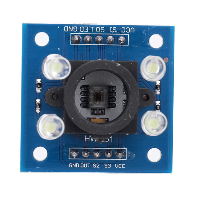Módulo de sensor de reconocimiento de color GY-31 TCS230 con luz LED portátil para Arduino