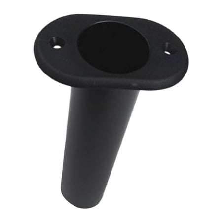 Plastic Rod Holder 90 Degree Flush Mount Fishing Pole Organiser Storage Holds For Ship Yacht Marine (Black)