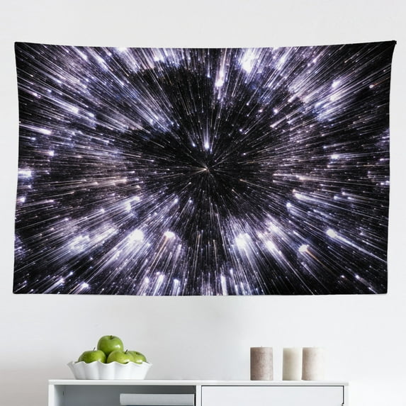 Wizard Tapestry, Pattern White Owl Themed Animal Green Leaves Amber Eyes Gift Witchcraft Print, Fabric Wall Hanging Decor for Bedroom Living Room Dorm, 2 Sizes, White Green Black, by Ambesonne