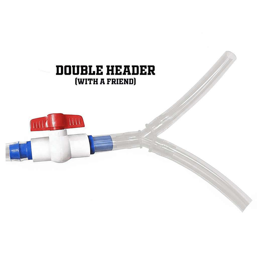 Beer Bong - Tube and Funnel Set Single / Double Header 24in Beerbong 5 Plastic Mouthpieces