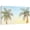 Blue, variant on Summer Flamingo Canvas Wall Art 10" x 8" Red Tropical Beige Linen Texture Line Border Frame Picture Prints, Ready to Hang Waterproof Artwork Decor for Bathroom, Kitchen Small Wall Spaces