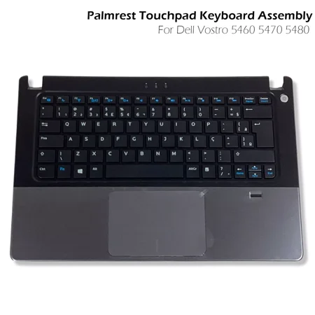 Dell Vostro 5470 Keyboard Palmrest Bezel Assy Portuguese Layout JX88R DXFPK