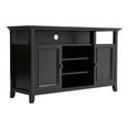 thumbnail image 1 of SIMPLIHOME Amherst SOLID WOOD Universal TV Media Stand, 54 inch Wide , Transitional, Living Room Entertainment Center, Storage Cabinet and Shelves, for Flat Screen TVs up to 60 inches in Black, 1 of 6