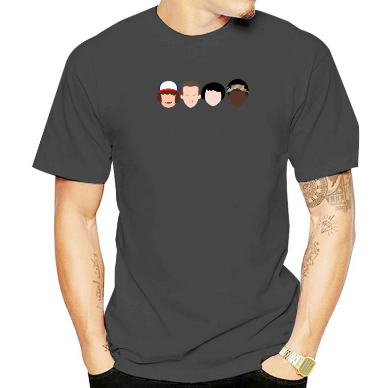 thumbnail image 2 of Men's Stranger Faces T-Shirt - GIFT BOX SET STRANGER ELEVEN THINGS HORROR DVD Men Short Sleeves T Shirt Top Tee Basic Tops, 2 of 5