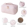 thumbnail image 1 of Difusor De Aceite Esencial Bolsa de cosméticos de PU Caja de maquillaje a cuadros de gran capacidad para regalos de vacaciones (rosa) Sywqhk Cuidado Belleza, 1 of 9