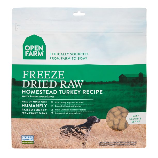 Open Farm Homestead Turkey Freeze Dried Dog Food, 13.5 Oz