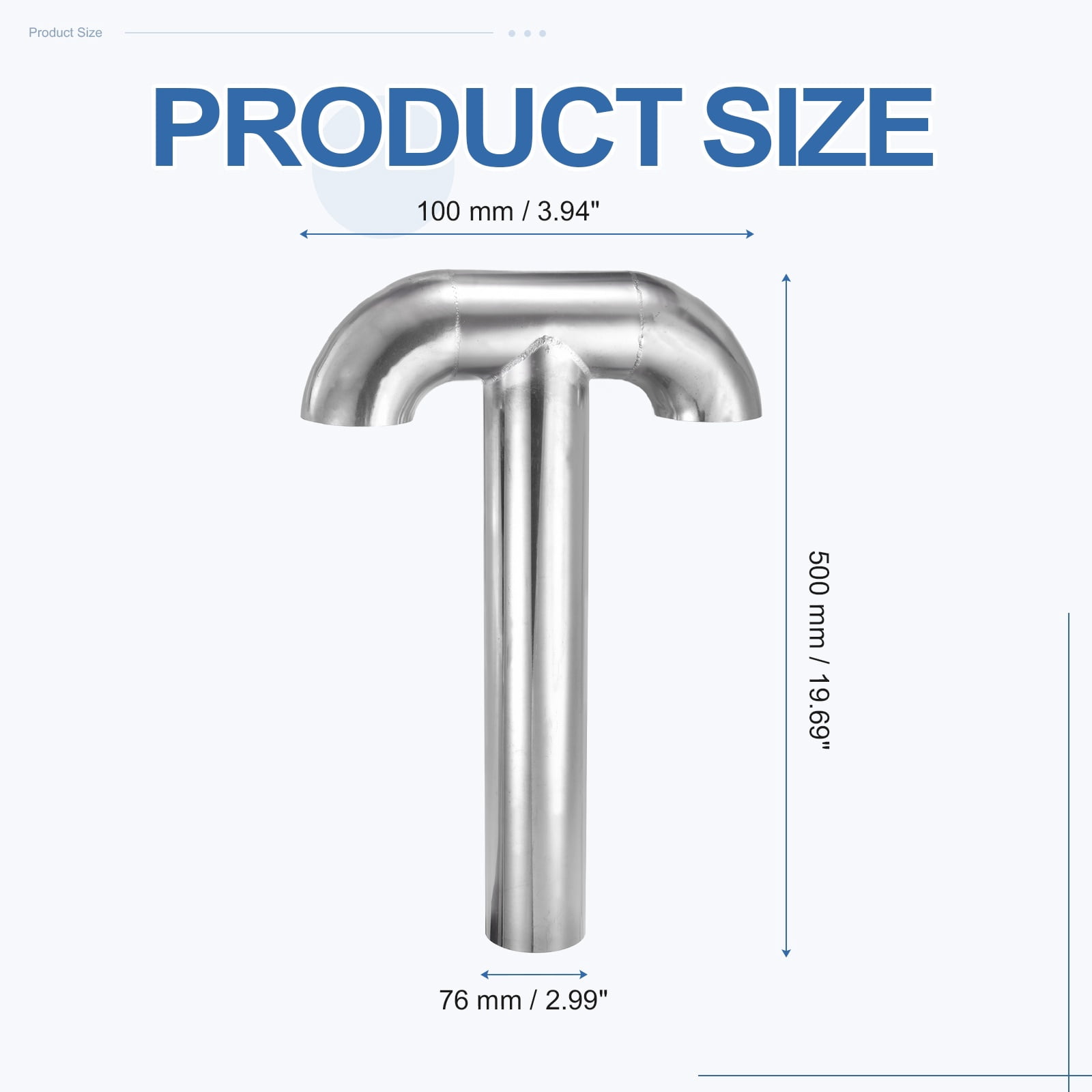 Uxcell Stainless Steel Roof Vent Pipe, 3 Inch Dia Welded Hook-Type T-Shaped Roof Exhaust Vent Cap Ventilation Duct Cover for RV Boat Kitchen Bathroom Chimney Attic, Silver