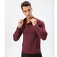 thumbnail image 1 of Blusas y camisas de manga larga con cuello en V para hombre, ropa deportiva de manga larga para correr, entrenamiento, sudadera deportiva ajustada con media cremallera, blusas de poliéster para hombre, 1 of 6