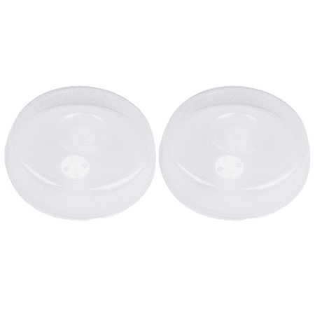 

Microwave Cover for Food Microwave Splatter Proof Plate Guard Microwave Lid Food Cover for Microwave Oven with Steam Vents Clear Dishwasher Safe BPA Free Plastic 2 PK