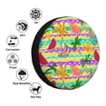 thumbnail image 4 of Susaid Multicolored Tropical Print Tire Covers,Waterproof Anti-UV Snow Sun Rain Tire Covers for RV,Truck, SUV, Trailer, Camper-14 inch, 4 of 6