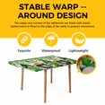 thumbnail image 4 of St. Patrick's Day Table Cloths for 5 Foot Rectangle Tables, Spring Lucky Shamrocks Gnomes Vintage Patio Waterproof Elastic Fitted Tablecloths, Washable Rectangular Table Cover for Camping, 4 of 8
