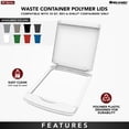thumbnail image 4 of Rev-A-Shelf 35 Qt Trash Can Replacement Lid, Gray, RV-35-LID-13-1-40 (2 Pack), 4 of 10