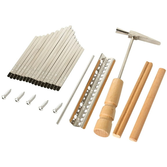 1 Set Thumb Piano Key Set Kit 17 Keys for Kalimba DIY Thumb Piano Replacement Parts