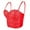 Red, variant on Women's Lace Rhinestone Bustier Corset Crop Cami Tops Mesh Push Up Bralette Wedding Party Crop Top Bra Vest