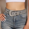 thumbnail image 3 of Rhinestone Belt Women's Ins Style Wide Belt Decoration European And American Fashion Personality Sequin Jeans With All-match Design Sense, 3 of 4