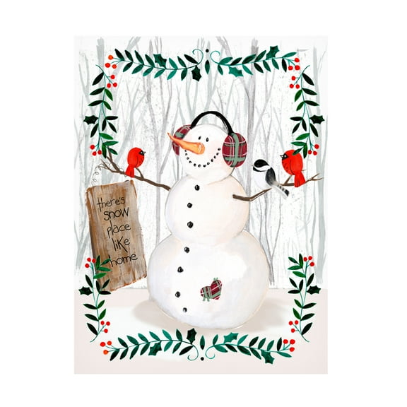 Jennifer Paxton Parker 'Folk Snowman Forest II' Canvas Art