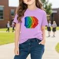thumbnail image 6 of Piuwrlz Girl Graphic Shirts Tops Girls Short T-Shirts Sleeve Cotton Pullover Purple Size 5 Years, 6 of 10