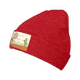 thumbnail image 2 of LNWH Knitted Acrylic Hat, Desert Cactus Pattern Winter Beanie Hat for Cold Weather, Red, 2 of 4