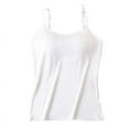 thumbnail image 4 of Women's Camisole with Shelf Bra Adjustable Spaghetti Strap Tank Tops Basic Undershirts Strap Cami Layering Top, 4 of 5
