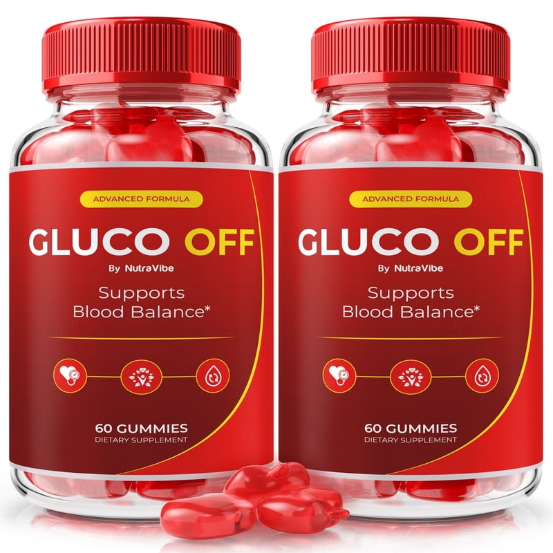 (2 Pack) Gluco Off – Original Formula with a Clean Blend to Support Healthy Circulation, Natural Energy & Balanced Levels | Just 2 Easy-to-Chew Gummies Daily (120 Gummies)
