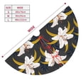 thumbnail image 3 of Yiaed Lilies Flowers Print Christmas Tree Skirt , Tree SkirtsTree Mat for Christmas Winter Holiday Indoor Decorations-36", 3 of 7