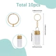 thumbnail image 2 of 1 Box 10Pcs Glass Bottle Keychains Mini Bottles Keychain Bulk Wishing Empty Jars with Cork Lids and Golden Iron Clasps Alloy Key Ring Chains, 2 of 7