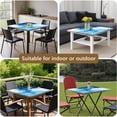 thumbnail image 5 of Blue White Marble Pattern Square Fitted Tablecloth with Elastic Edge,Square Table Cover,Washable Elastic Table Cover for Home Kitchen Party Decor 34"x34", 5 of 6