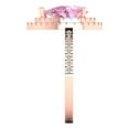 thumbnail image 3 of Halo Engagement Ring for Women - 2.48ct Simulated Pink Diamond in 14K Rose Gold Promise Ring, 3 of 6