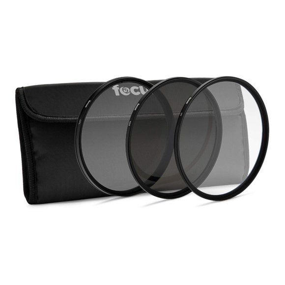 Kit de filtros de lentes para cámara de enfoque, 46 mm, UV CPL ND8, 3 piezas