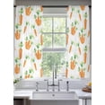 thumbnail image 2 of Easter Carrot Sheer Curtains 63 Inch Length 2 Panels Set Window Treatments, Spring Watercolor Modern Art Rod Pocket Semi Curtains for Living Room/Bedroom/Kitchen Décor, 104"W x 63"L, 2 of 7