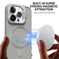 thumbnail image 4 of SaniMore for iPhone 14 Case, Rugged Frosted PC Magafe Shell, Camera Lens Protection with Foldable Bracket, Wireless Charging Magnetic Car Mount Shockproof Anti-fall, Black, 4 of 8