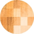 thumbnail image 1 of Ahgly Company Indoor Round Abstract Orange Contemporary Area Rugs, 5' Round, 1 of 1