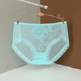 thumbnail image 3 of Gibobby Braguitas Slim Fit Bragas sexys ahuecadas, calzoncillos de cintura media de malla para mujer sin rastro de encaje bordado de para mujer(Aqua， L), 3 of 5