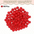 thumbnail image 3 of Uxcell 100pcs Red Acrylic Round Beads 10mm Dia 1.9mm Hole Plastic Resin Smooth Balls Loose Bead  for Jewelry Making Bracelets Necklace Earrings DIY, 3 of 7