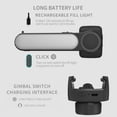 thumbnail image 4 of Graflsoa Compact 28.3" 4-in-1 Selfie Stick with Detachable LED Light, Bluetooth Remote, and Foldable Tripod for Android/iOS Devices (Black), 4 of 6