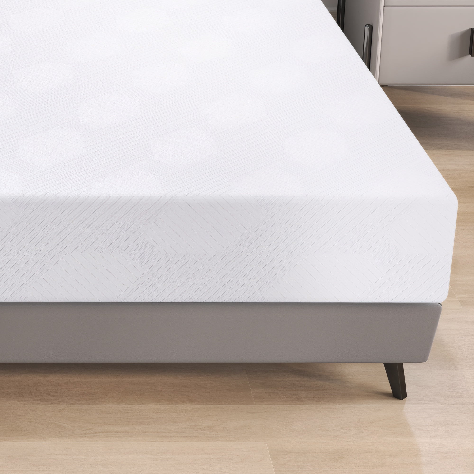 PORKISS 8in Cooling Gel Green Tea Memory Foam Mattress, Medium Firm, King