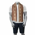thumbnail image 2 of Native Gym Towel, Native Indigenous Pattern Prehistoric Country Theme, One-Sided Quick Dry Microfiber for Beach Fitness & Swimming, 60" x 30", Maroon Beige Peach, by Ambesonne, 2 of 2
